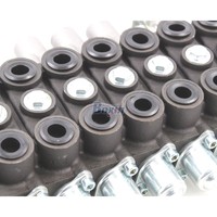 Vanne directionnelle monobloc HSW50 à 8 voies avec commande manuelle et joystick, 63 L/min 160 Bar, pour systèmes hydrauliques