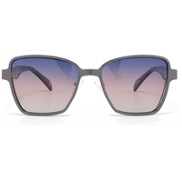 Gafas de sol de metal de aleación a la moda para mujer, diseño rectangular con lentes ópticas AC, gafas con clip, protección UV400 D14