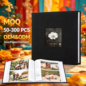 Album <span class=keywords><strong>photo</strong></span> personnalisé en lin, format carré 6 pouces, impression numérique, 200 emplacements, <span class=keywords><strong>livre</strong></span> souvenir écologique pour petites séries - Product Image 1
