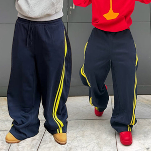 Pantalon de survêtement unisexe KingSen de haute qualité, coupe ample, 100 % coton, taille mi-haute élastique, anti-plis, respirant, style Hip Hop - Product Image 2
