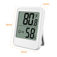Termometer Digital Higrometer Ruang Tamu Bayi, Pengukur Temperatur dan Kelembapan, Tampilan LCD