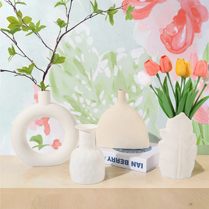 Vase de table en céramique traditionnel sous glaçure, écologique, décoration moderne pour la maison, idéal pour la Journée de la Terre, petite taille - Product Image 3