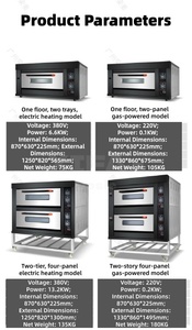Four à sole électrique commercial en titane noir pour la cuisson <span class=keywords><strong>de</strong></span> gâteaux, pains et pâtisseries - Product Image 5