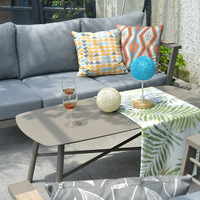 Ensemble de meubles de jardin de haute qualité, modernes et populaires, avec structure en aluminium, pour terrasse et salon de jardin, comprenant un canapé et une table basse.