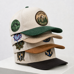 Wholesale Custom Embroidered Logo Unisex Cotton/Corduroy 5 Panel Curved Brim Bill Snapback Waterproof 2-Tone Baseball Caps Hat - Product Image 5