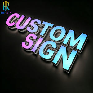 Insegna Luminosa 3D RGB a Colori per Attività Commerciali, Lettere RGB Personalizzabili, Impermeabile IP65, per Negozi, Hotel, Parchi, Insegna Personalizzata - Product Image 1