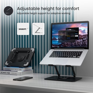 New Ergonomic 360 Rotatable Height Adjustable Foldable Metal Universal Laptop <b>Stand</b> - Product Image 2