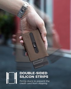 Thumbs-up tự động pop-up thẻ tín dụng trường hợp siêu mỏng RFID Chống Trộm bàn chải kim loại chủ thẻ dây kéo đồng xu Túi người đàn ông của ví - Product Image 4