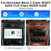 Autoradio Android Junsun 1280*720 Carplay pour Mercedes Benz Classe C-CLK W203 W209 S203 A209 2000-2005 Lecteur DVD de voiture Multimédia