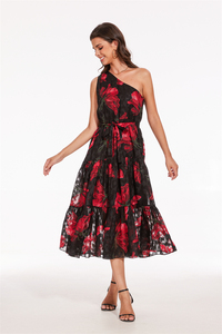 Haute Qualité <span class=keywords><strong>Bon</strong></span> <span class=keywords><strong>Prix</strong></span> <span class=keywords><strong>Chic</strong></span> Moderne Femmes Confortable Floral Brodé Longue <span class=keywords><strong>Robe</strong></span> - Product Image 5