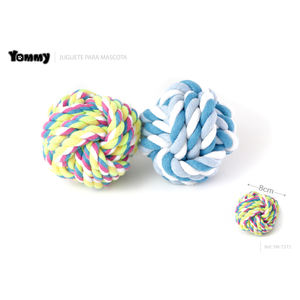 Giocattolo per Cani Yommy in Corda di Cotone, Palla da Masticare 8cm - Product Image 1