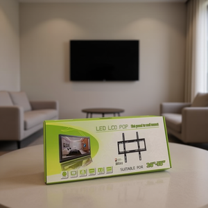 Meuble TV moderne en métal à un seul niveau avec étagères murales et de présentation pour salon, design flottant - Product Image 3