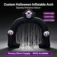 Arche gonflable Grim Reaper Halloween, squelette crâne, publicité personnalisée, résistante à l'eau pour décoration effrayante événementielle extérieure