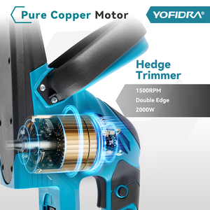 Taille-haie électrique YOFIDRA 2000W 15000 tr/min, tondeuse <span class=keywords><strong>à</strong></span> gazon, outil de jardinage et d'aménagement paysager, taille-haie pour <span class=keywords><strong>batterie</strong></span> <span class=keywords><strong>Makita</strong></span> - Product Image 3