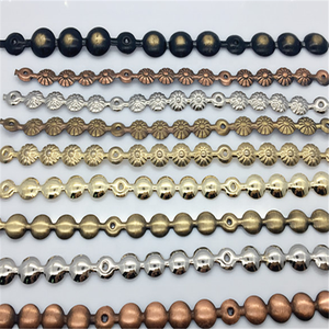 Faixa de sofá de 1m, estofamento para cama em madeira, capa decorativa para unhas de bronze - Product Image 4