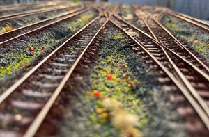 Base de ferrocarril para diorama de <span class=keywords><strong>tren</strong></span> de transporte de mercancías a <span class=keywords><strong>escala</strong></span> <span class=keywords><strong>N</strong></span> 1:160, vía recta, 100x40cm - Product Image 2