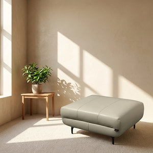Project Use High Quality Arrival Tufted Leather Ottoman <strong>Footstool</strong> Multiple Color Options Customizable Furniture Manufacturer - Product Image 4