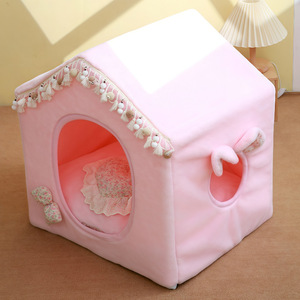 छोटे/मध्यम कुत्तों और बिल्लियों के लिए लक्जरी आधुनिक ग्रीष्मकालीन फोल्डेबल पालतू बिस्तर - Product Image 4