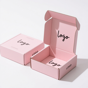 Custom Logo Modern Matte Lamination UV Foil Pink Corrugated Shipping <strong>Paper</strong> <strong>Boxes</strong> for Skincare Clothing and Sushi Packaging - Product Image 3