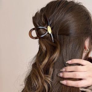 Pince à cheveux torsadée en écaille de tortue faite à la main avec logo, élégante, pour l'arrière de la tête, accessoires capillaires pour femmes, <span class=keywords><strong>coiffure</strong></span> quotidienne - Product Image 6