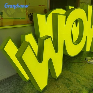 Lettres en acrylique 3D lumineuses personnalisées, étanches, pour publicité extérieure, logo d'entreprise, <span class=keywords><strong>transformateur</strong></span> de lumière néon pour parc - Product Image 3