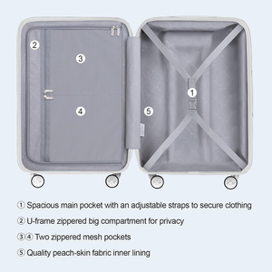 Valigia da viaggio di alta qualità IT in tessuto Oxford impermeabile, leggera, da 20/24/28 pollici, con cerniera, di grande capacità - Product Image 2