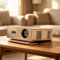 Mini projecteur élégant avec batterie intégrée de 12000 mAh, Android 14, 5500 lumens, support avancé, 720p, projecteur de films portable