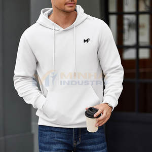 Sudaderas con Capucha al por Mayor de Fábrica 2025, Logotipo Personalizado, Básicas, Mezcla de Algodón, Sudaderas con Capucha para Hombre, Poliéster, Color Personalizado - Product Image 2
