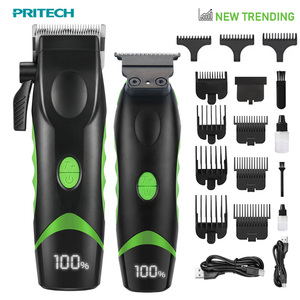 PRITECH Tagliacapelli <span class=keywords><strong>Professionale</strong></span> Personalizzato a Velocità Multiple, Macchina per Taglio <span class=keywords><strong>Capelli</strong></span> di Alta Qualità Senza Fili per Uomo - Product Image 1