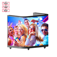 Affichage LED Cabine de DJ incurvée Événements Station de DJ pliable Stand de table Cabine portable Cabine de DJ à écran vidéo LED Cabine de DJ