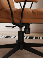 Chaise de bureau ergonomique réglable en cuir avec base pivotante à cinq étoiles pour la maison, le bureau, la chambre à coucher, l'étude, modèle BGY001