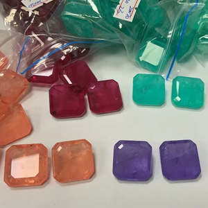 <span class=keywords><strong>Piedra</strong></span> preciosa suelta personalizada, grieta de hielo, <span class=keywords><strong>piedra</strong></span> de fusión de cuarzo, Esmeralda, cristal sintético, <span class=keywords><strong>piedra</strong></span> de fusión sintética - Product Image 3