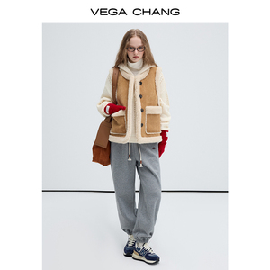 เสื้อกั๊กขนสัตว์วินเทจแบบพับได้ทรงหลวมรุ่นใหม่ VEGA CHANG 2025 สำหรับฤดูหนาว - Product Image 4