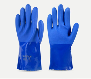 Gants de travail en PVC en gros - Résistants aux acides, aux alcalis et aux huiles, doublés de coton, flexibles, durables, résistants aux produits chimiques, gants <span class=keywords><strong>pour</strong></span> hommes - Product Image 1