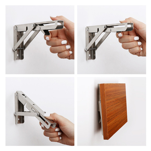 Suportes de metal para prateleira dobrável em madeira e aço inoxidável preço de fábrica - Product Image 6