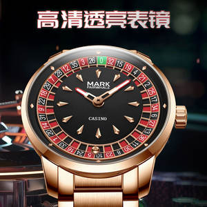 Reloj Original Mark Fairwhale 5031 para Hombre, Reloj de Lujo de Acero Inoxidable, Diseño de Ruleta Divertido, Casual y a la Moda, Reloj de Pulsera de Cuarzo - Product Image 3