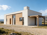 Villa préfabriquée modulaire en acier écologique, installation rapide, montage facile, construction d'hôtel ou d'appartement, 98m²