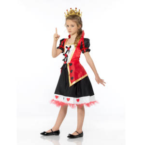 ODM seluruh penjualan Ratu hati kostum untuk anak perempuan Royal Dress up pakaian anak-anak Ratu dongeng pakaian merah hati Ratu untuk anak-anak - Product Image 4