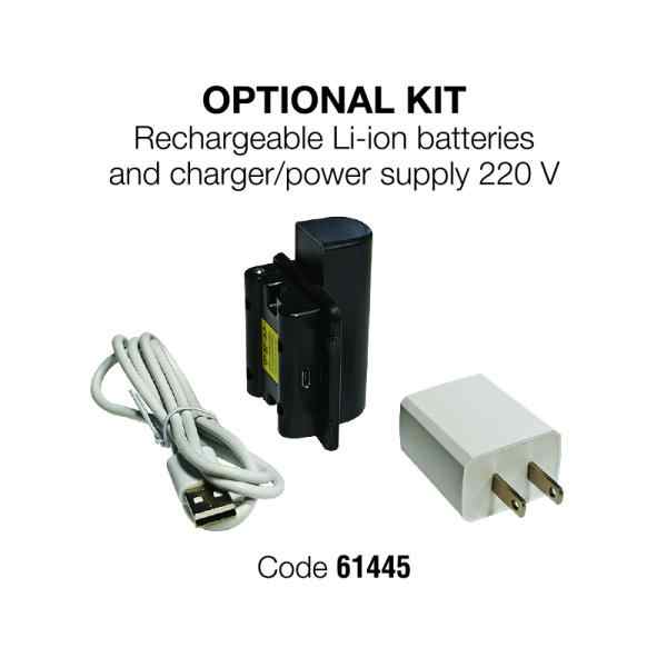 METRICA - 61445 OPTIONAL KIT Rechargeable Li-ion batteries and charger/power supply 220 V - EAN 8001066614455 LASER MEASURING