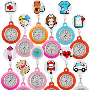 High Quality New Product Custom Cartoon Nurses Breast Watch Hospital Women Mens Badge Reel Clock - Product Image 1