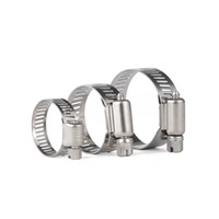 Collier de serrage à vis sans fin de qualité industrielle en acier inoxydable 304, plage de serrage réglable de 20 à 100 mm pour le fixation de conduites d'eau