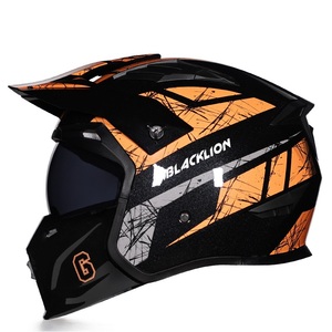 Casque de moto d'été Homme Femme Retro <span class=keywords><strong>Street</strong></span> <span class=keywords><strong>Fighter</strong></span> Combination Four Seasons Half Helmet full Helmet - Product Image 5