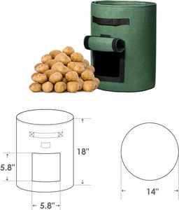 Sacs de culture en feutre pour pommes de terre, pots de culture de 10 gallons, sacs de culture pour plantes de jardin, conteneurs de plantation pour pépinière, légumes et fleurs - Product Image 4