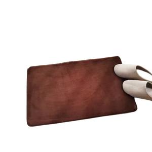 Tapis de bain en polaire corail rectangulaire uni, absorbant, antidérapant, pour usage domestique, lavable en machine - Product Image 4