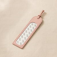 Marque-page en cuir rose écologique motif dessin animé, kit DIY de finition à l'aiguille 3M, marque-page esthétique, cadeau pour étudiant, livre de luxe