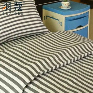 병원 침대 시트 자카드 100% 면 4종 세트 항균 스트라이프 싱글/트윈 플랫 시트 세트 병원 침구 - Product Image 6