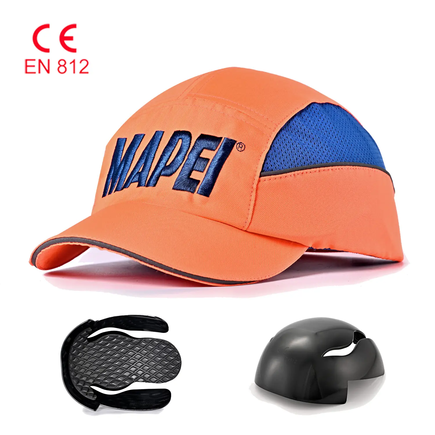 Gorra de seguridad con LOGO personalizado ce en812, gorro duro de seguridad con tira reflectante