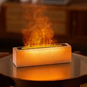 2024 New Lava Full Cracked <strong>Fire</strong> Flame Ultrasonic Cool Mist Air Humidifier 3D Simulated Flame Aroma Diffuser <strong>Machine</strong> - Product Image 1