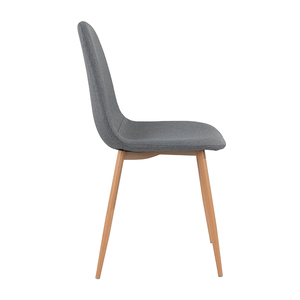 Free Sample Modern Upholstery Seat Grey <strong>Patchwork</strong> Design Velour Back Upholstered White Fabric <strong>Dining</strong> <strong>Chair</strong> With Arms Fabric - Product Image 3