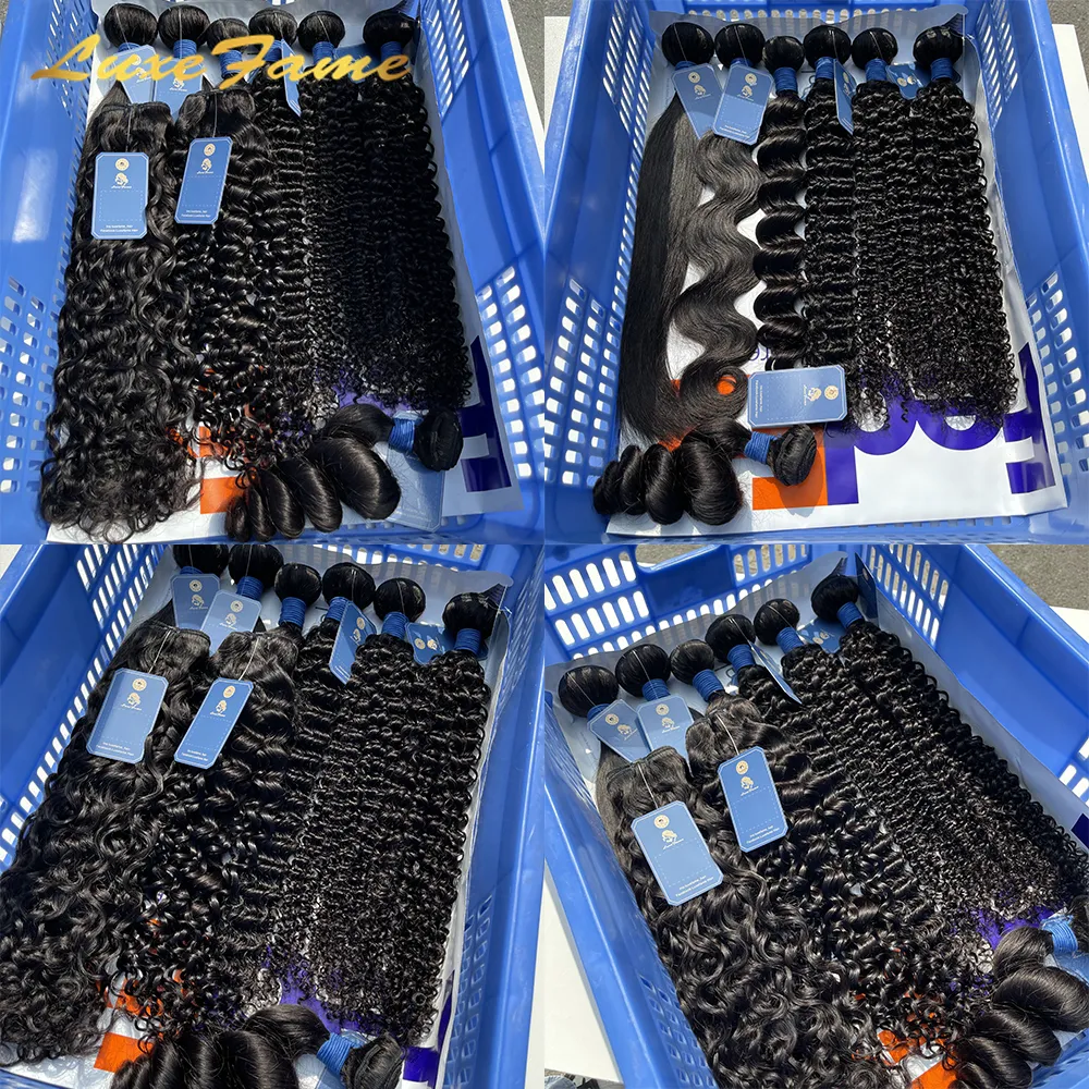 Venta al por mayor Natural ondulado rizado pelo indio Natural grado 7a pelo virginal extensión del pelo, muestras de producto en Guangzhou